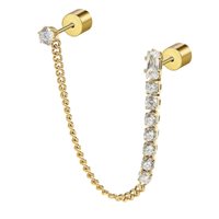 Single earring Marlù Woman Sparkles in Steel Zirconia 31OR0003G-W - 31OR0003G-W